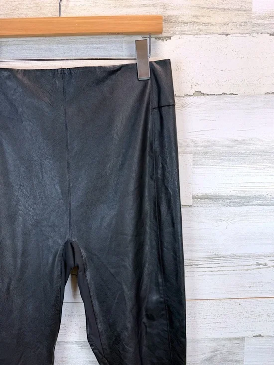 Honeylove Vegan Leather Leggings 1X Black Sculpting High Rise Core Athleisure - Picture 8 of 15